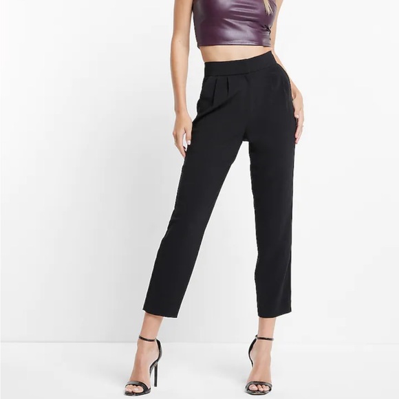 Super High Waisted Pleated Ankle Pant - Picture 4 of 6